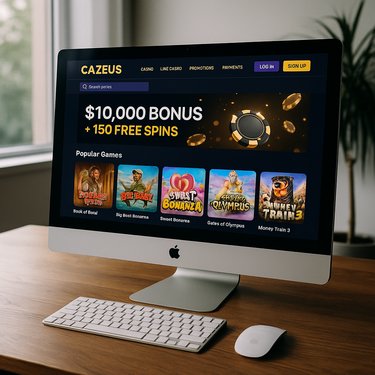 Cazeus Casino - Desktop Platform Design - Intuitive Layout